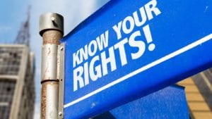 Know Your Rights Sign Stock Photo