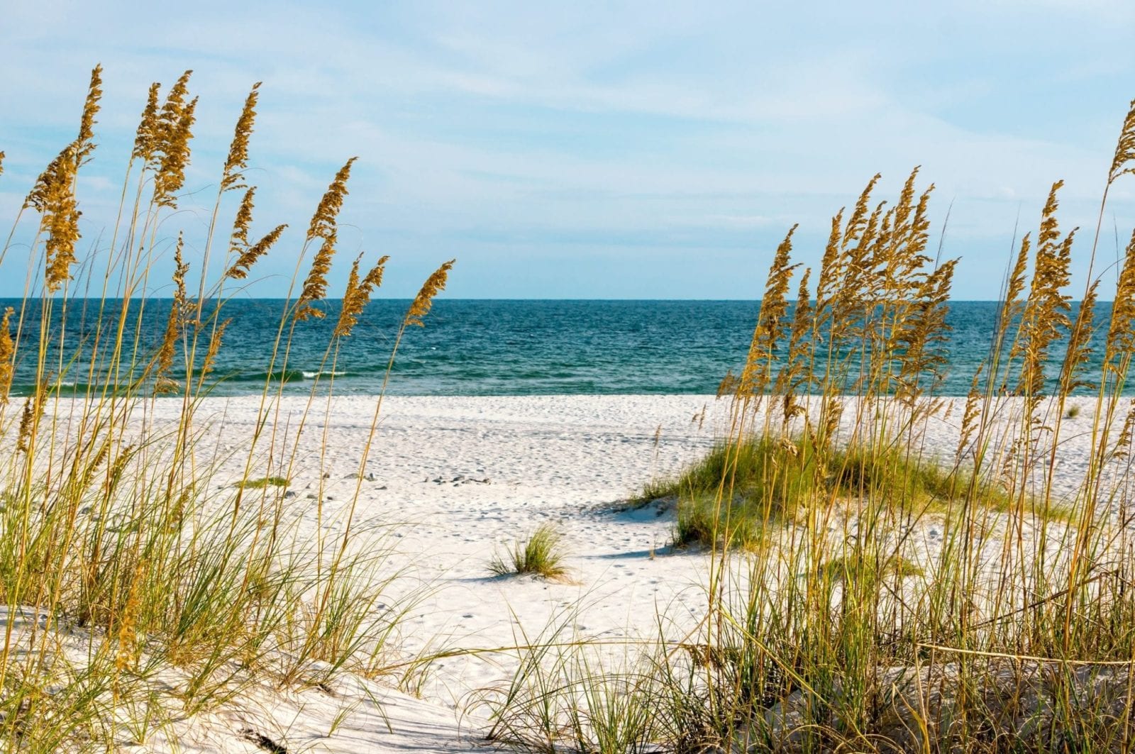 Beach On Alabama's Gulf Coast Stock Photo